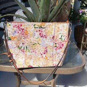 Dana Buchman Floral Shoulder Bag - Pink and Yellow
